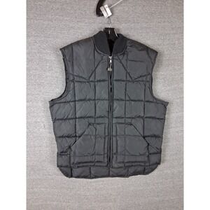 Vintage Walls Mens Jacket‎ Medium Tall Black Goose Down Western Wear Vest